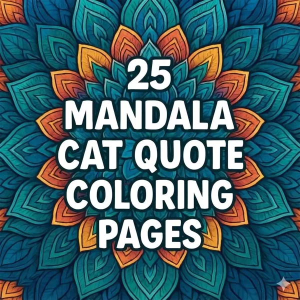 Catitude & Calm – 25 Mandala Cat Quote Pages